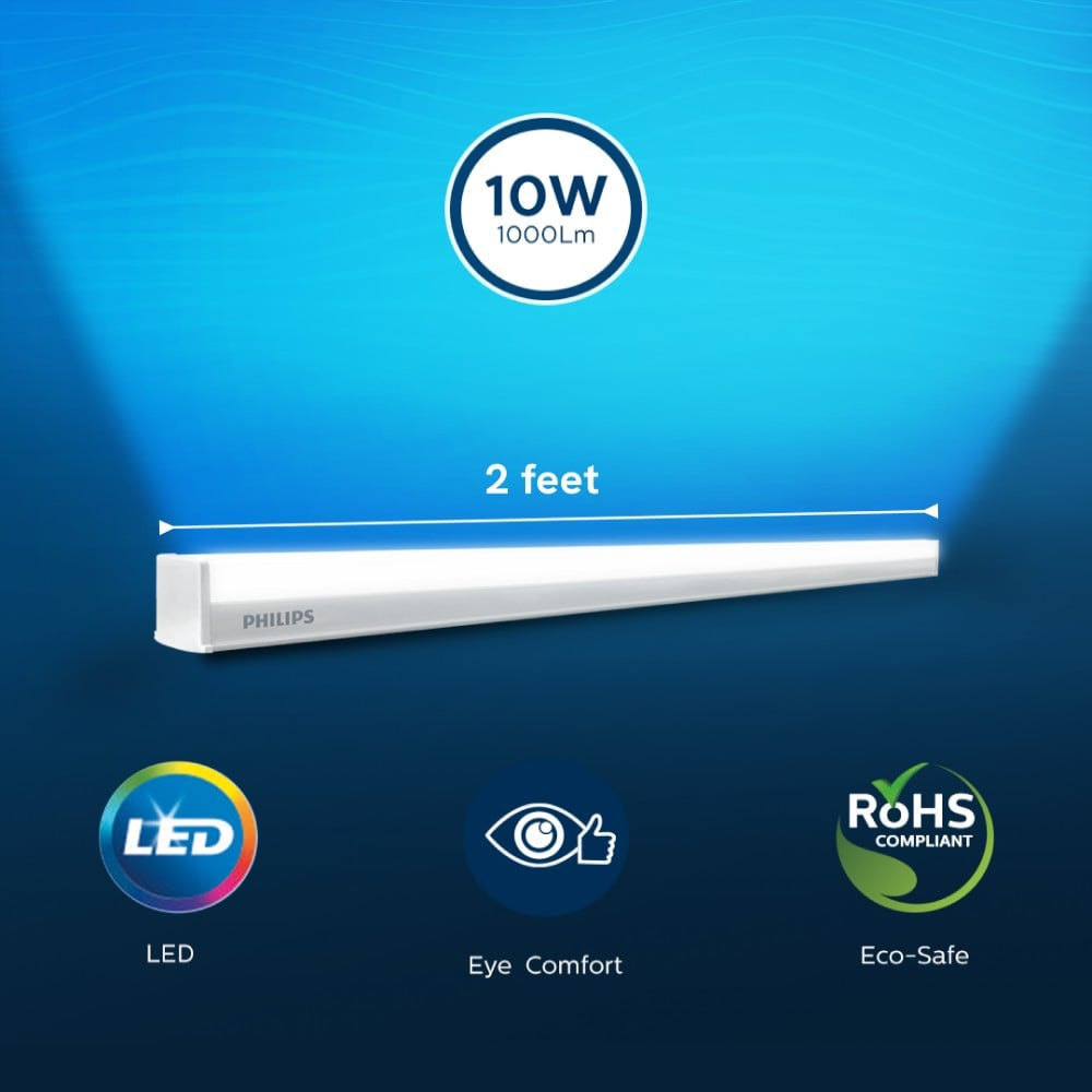 Philips Slim Line Ultra 10W LED Batten Light (Cool Daylight) : 1 unit
