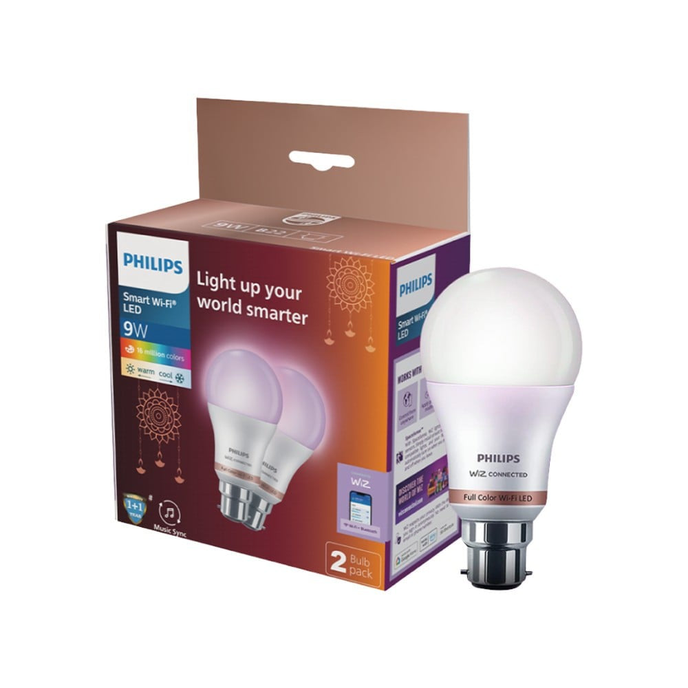 Philips Smart Wi-Fi 9 W LED Bulb Full Colour (Multicolour) : 1 pack