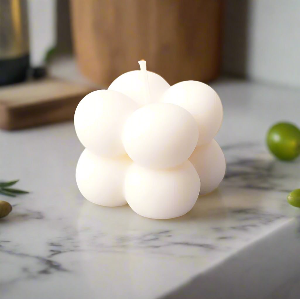 Soy Wax Small White Bubble Candle - Ratrani