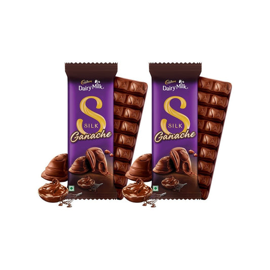 Cadbury Dairy Milk Silk Ganache Milk Chocolate Bar - Pack of 2 : 2 x 58 g