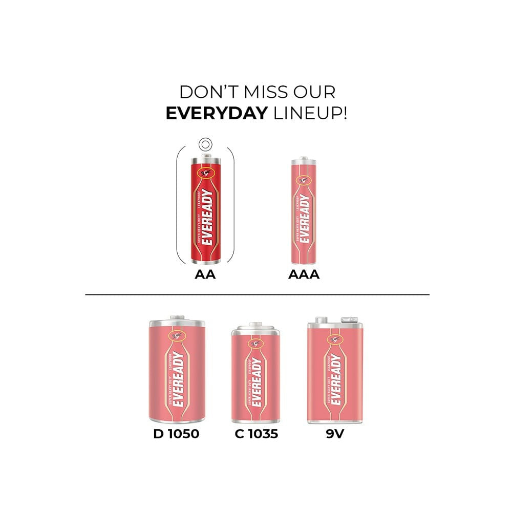 Eveready AA Carbon Zinc Battery : 4 units