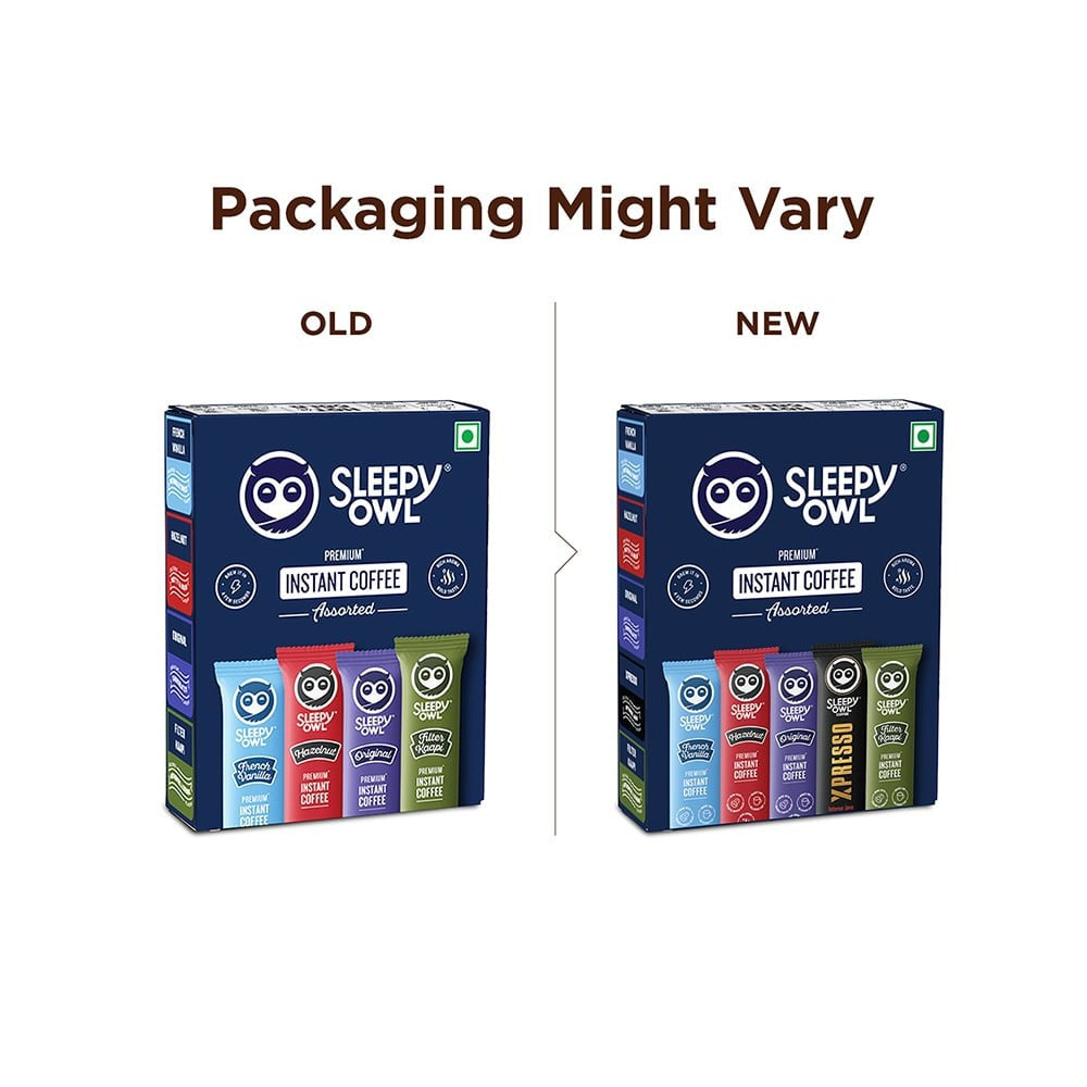 Sleepy Owl Assorted Pack of 10 Instant Coffee Travel Pack : 1 pack (10 x 2 g)