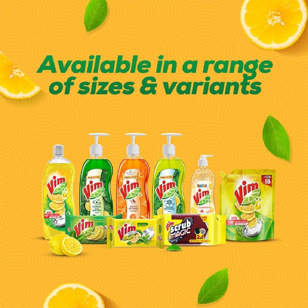 Vim Lemon Dishwash Gel : 900 ml