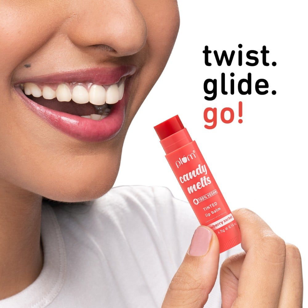 Plum Candy Melts Tinted Lip Balm (Strawberry Sorbet) (Strawberry Sorbet) : 4.5 g