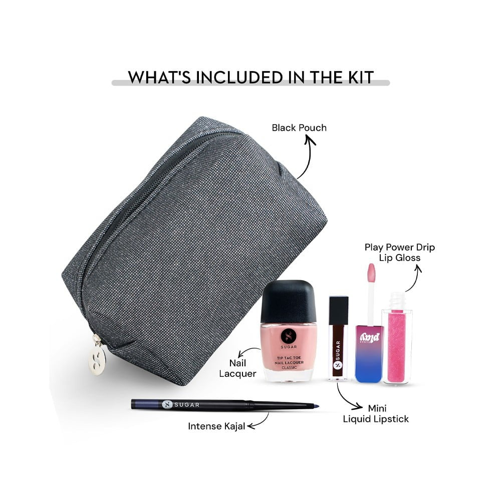 SUGAR Cosmetics Shine On! Make Up Kit Gift Set : 1 pack (4 pieces)