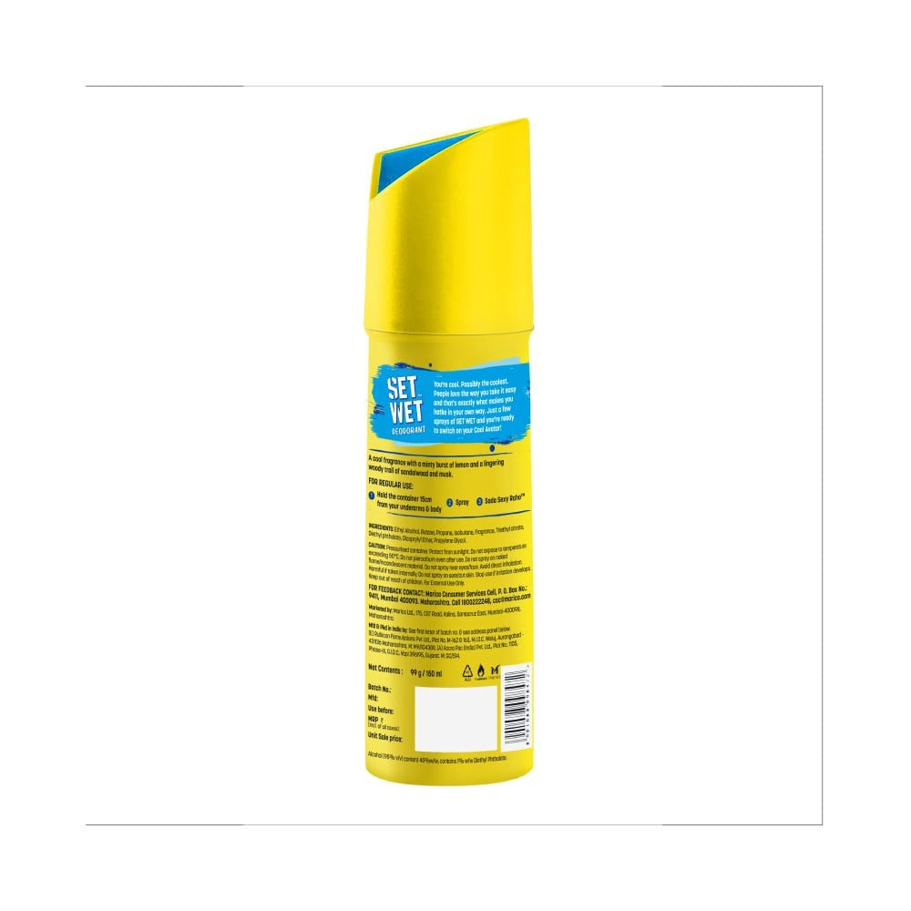 Set Wet Cool Avatar Body Spray Perfume & Men's Deodorant : 150 ml