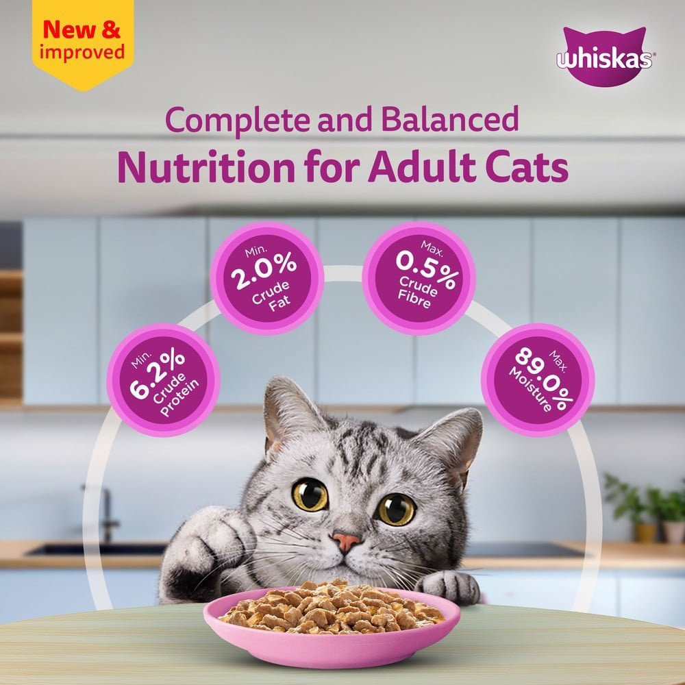 Whiskas Adult Wet Cat Food -Salmon in Gravy (1+ Years) : 14 x 80 g