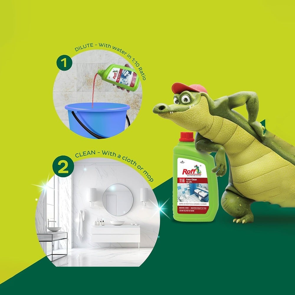 Pidilite Roff Cera Clean Ceramic Floor Cleaner - Pack of 2 : 2 x 500 ml