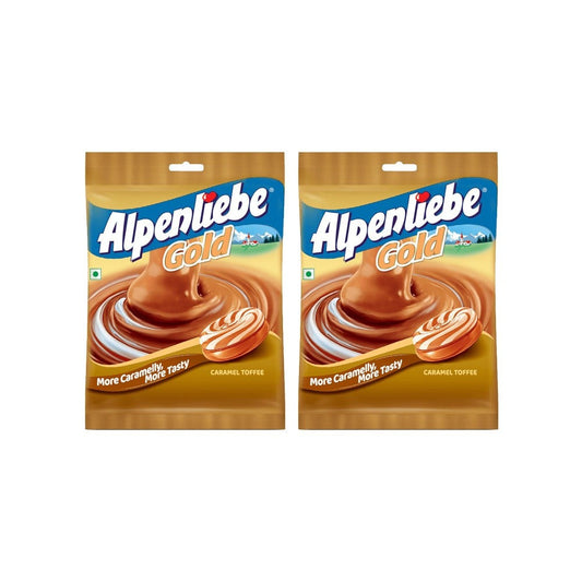 Alpenliebe Gold Caramel Toffee Pack (90 Pieces) - Pack of 2 : 2 x 351 g