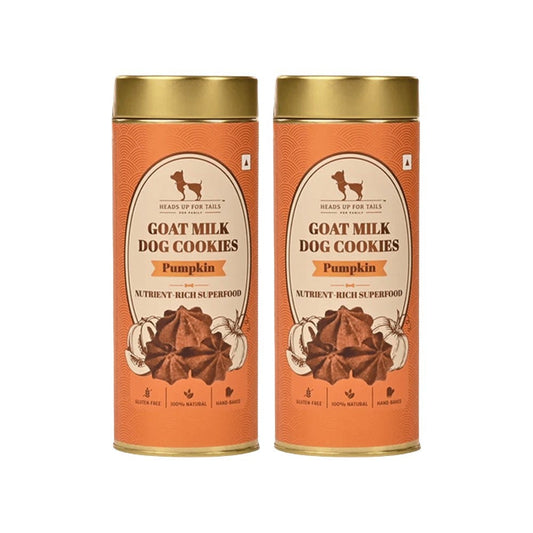 HUFT Pumpkin Goat Milk Premium Dog Cookies - Pack of 2 : 2 x 200 g