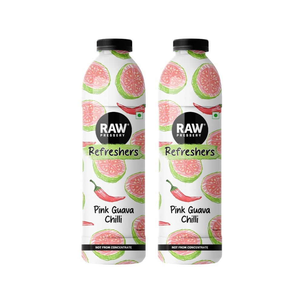 Raw Pressery Refreshers Pink Guava Chilli Juice - Pack of 2 : 2 x 750 ml