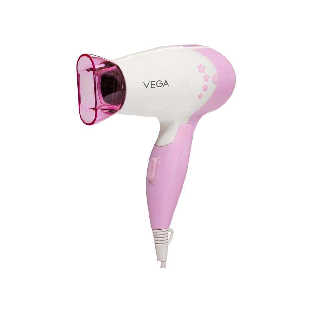 Vega Insta Glam Foldable Hair Dryer, VHDH-20 (Pink, 1000W) : 1 unit