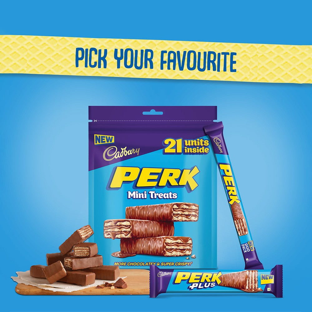 Cadbury Perk Coated Wafer Chocolate Pack Home Treats - Pack of 3 : 3 x 115.5 g
