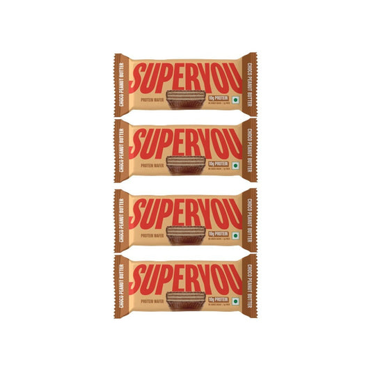 SuperYou Choco Peanut Butter Wafer Protein Bar - Pack of 4 : 4 x 40 g
