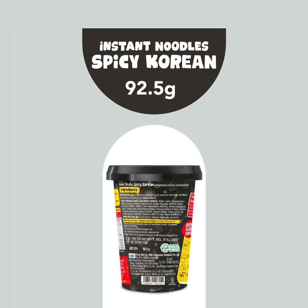 Wok Tok by Veeba Spicy Korean Instant Cup Noodles : 92.5 g
