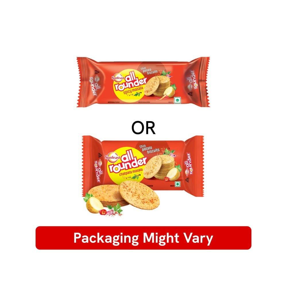 Sunfeast All Rounder Potato Biscuits with Chatpata Masala Flavour : 75 g