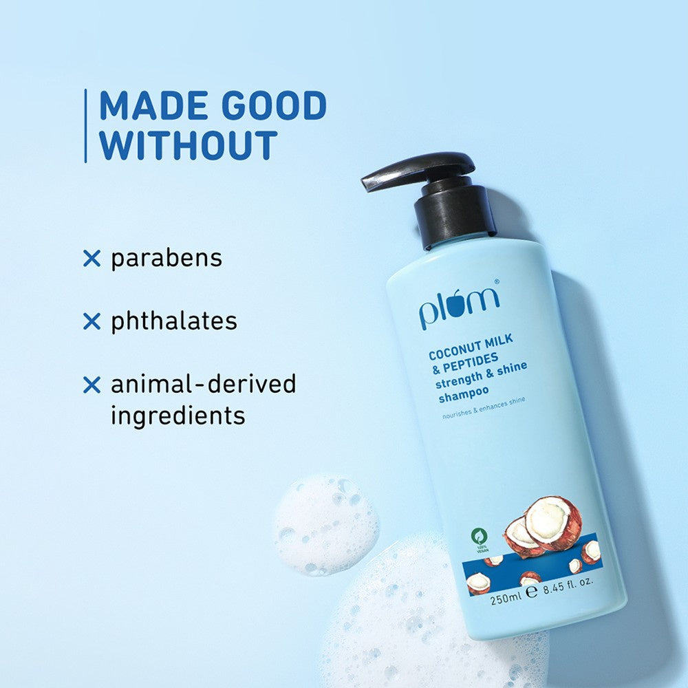 Plum Coconut Milk & Peptides Strength & Shine Shampoo : 250 ml