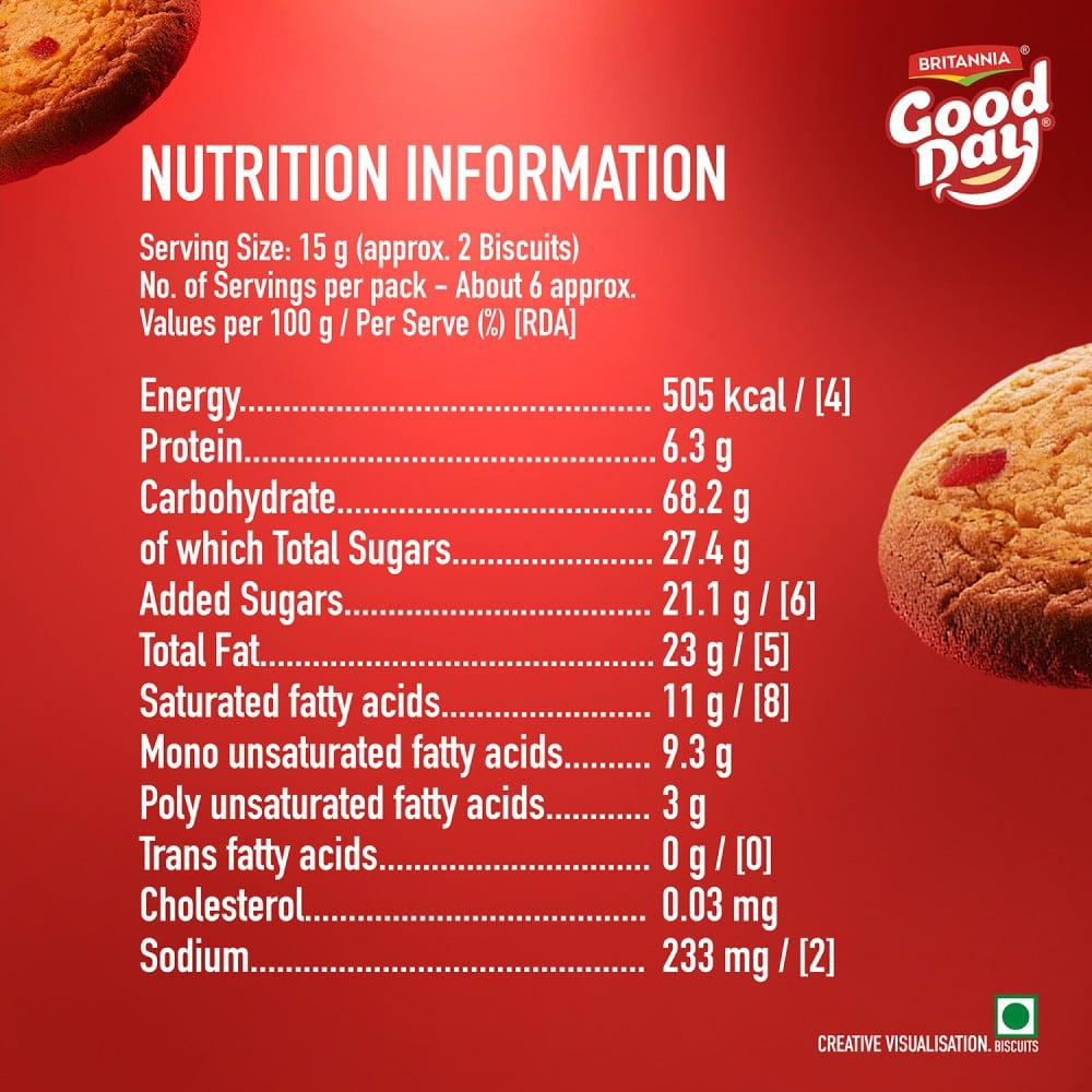 Britannia Good Day Fruit & Nut Cookies : 450 g