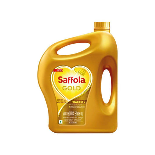 Saffola Gold Power of 3 Refined Blended Cooking Oil : 2 ltr