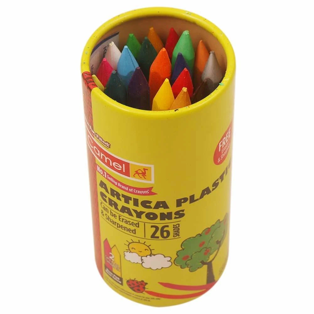 Camel Artica Plastic Crayons - 26 Shades