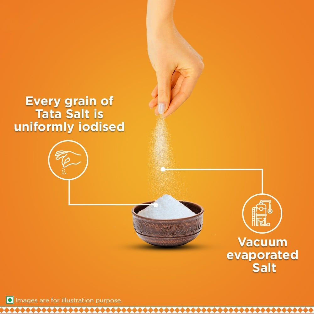 Tata Salt (Vacuum Evaporated Iodised) : 1 kg