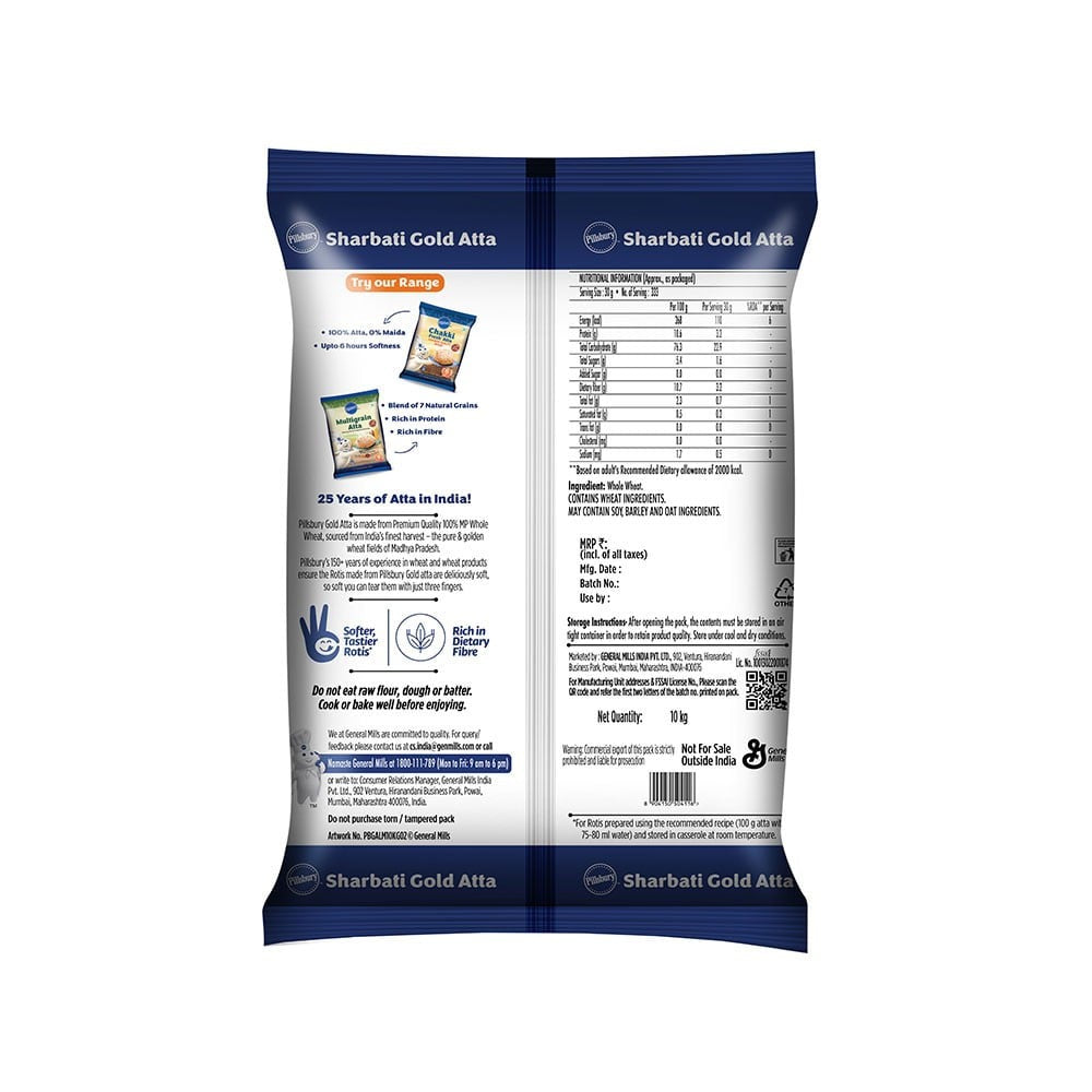 Pillsbury Gold Sharbati Atta : 10 kg