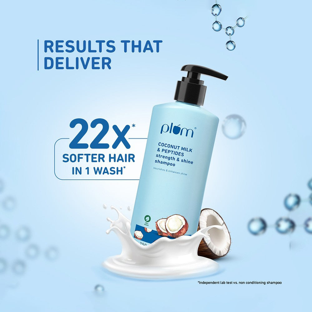 Plum Coconut Milk & Peptides Strength & Shine Shampoo : 250 ml