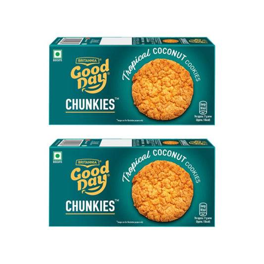Britannia Good Day Chunkies Tropical Coconut Cookies - Pack of 2 : 2 x 100 g