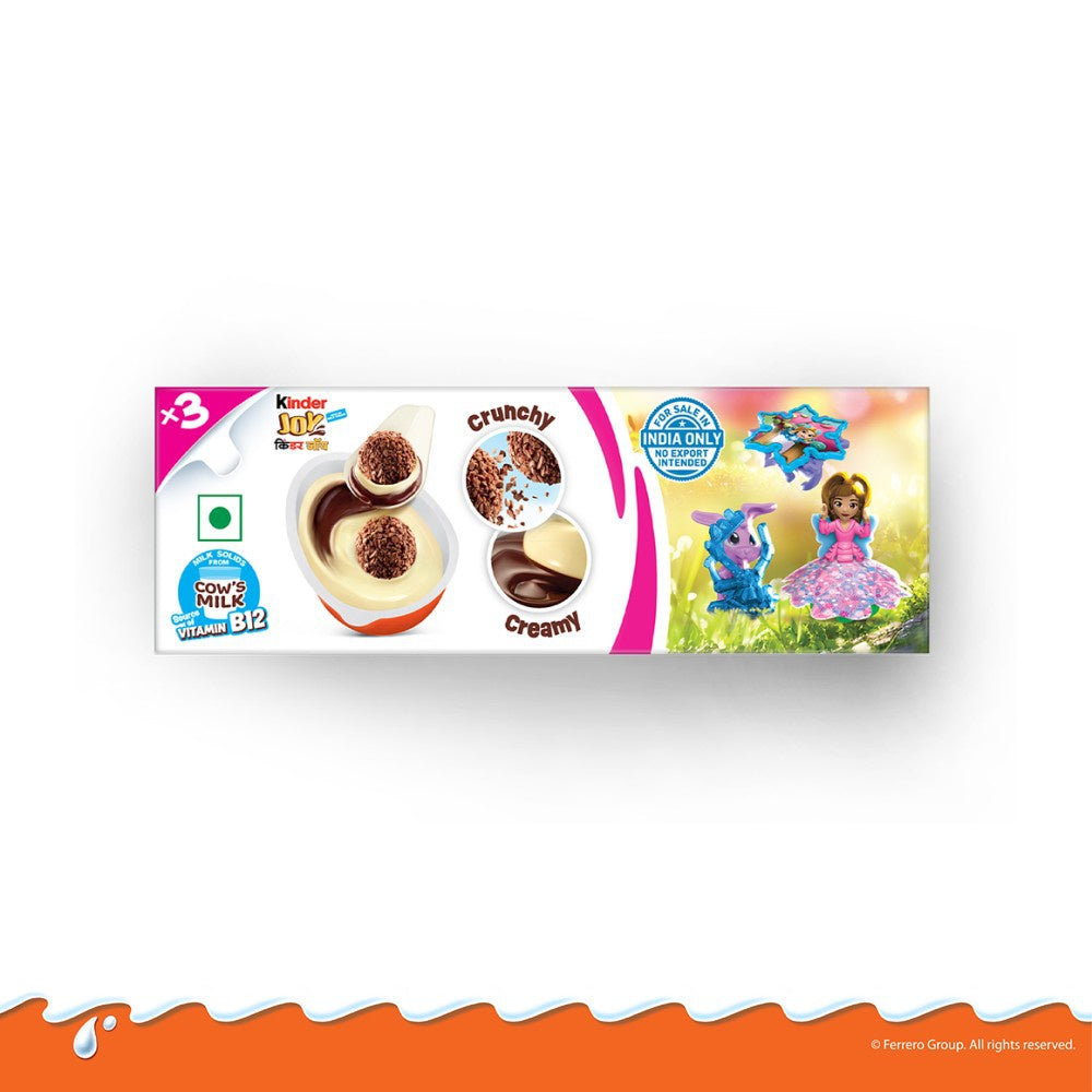 Kinder Joy Shaped Chocolate Pack (Pink Edition) : 1 pack (3 x 20 g)