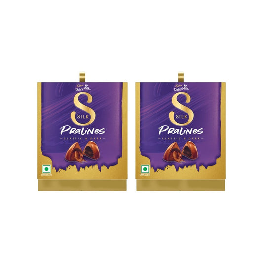 Cadbury Dairy Milk Silk Pralines Chocolate Gift Pack - Pack of 2 : 2 x 176 g