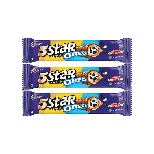 Cadbury 5 Star Oreo Chocolate Filled Bar - Pack of 3 : 3 x 42 g