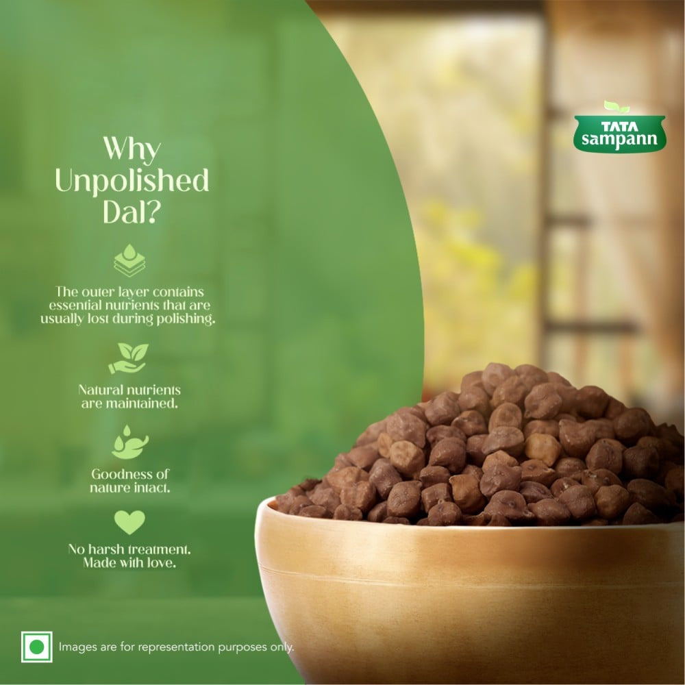 Tata Sampann Unpolished Kala Chana (Black, Brown) : 1 kg