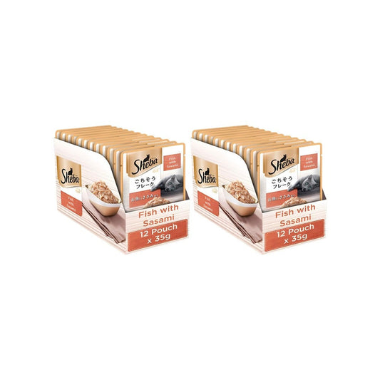 Sheba Rich - Fish with Sasami Wet Cat Food - Pack of 2 : 2 x 12 x 35 g