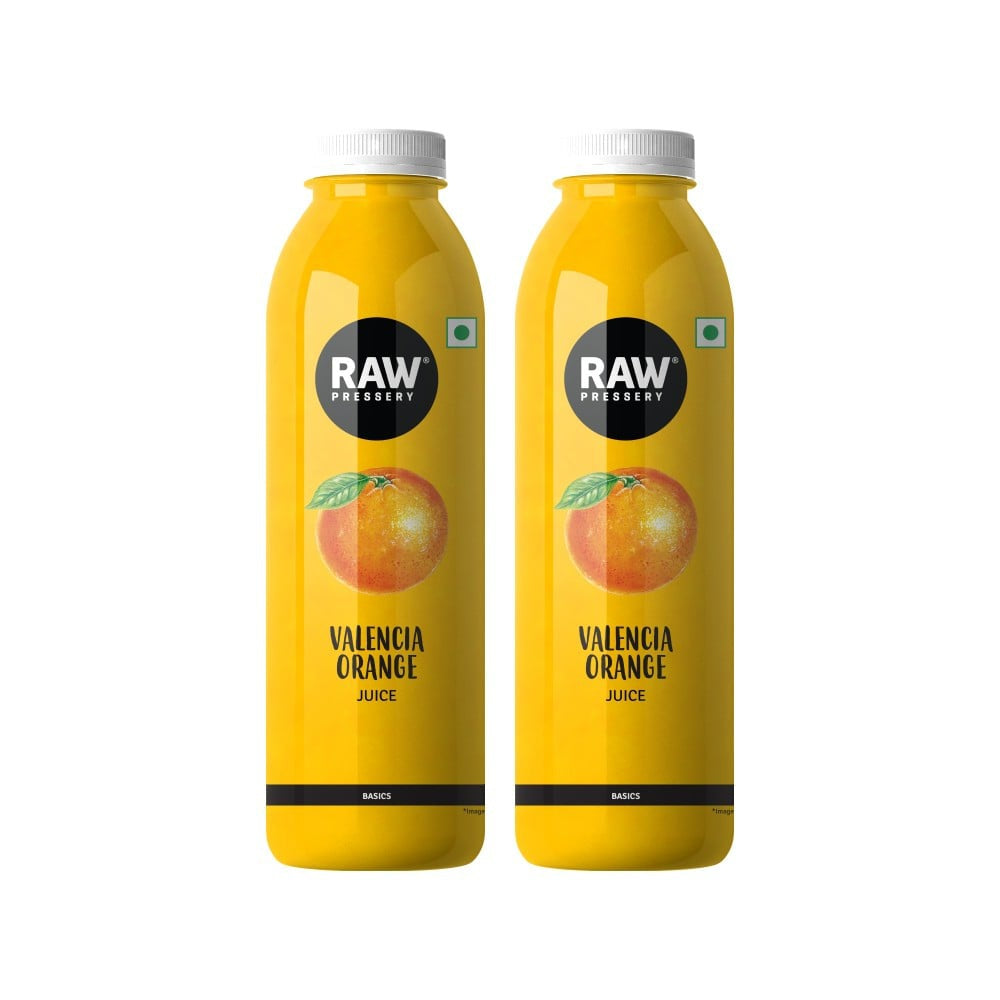 Raw Pressery Valencia Orange Juice - Pack of 2 : 2 x 1 ltr