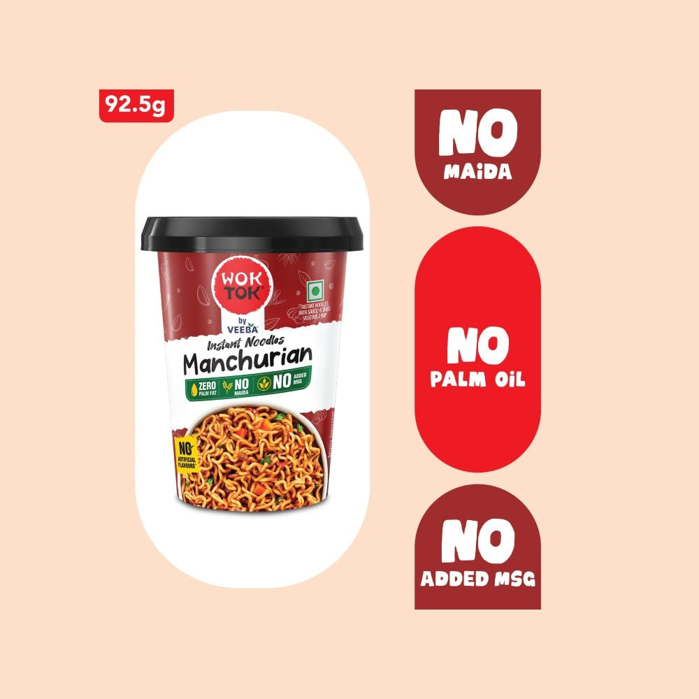 Wok Tok by Veeba Manchurian Instant Cup Noodles : 92.5 g