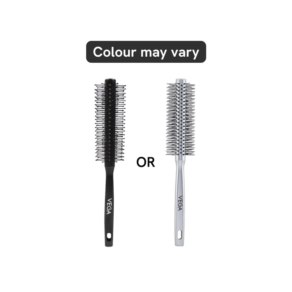 Vega Round Hair Brush (Colour may Vary) : 1 unit
