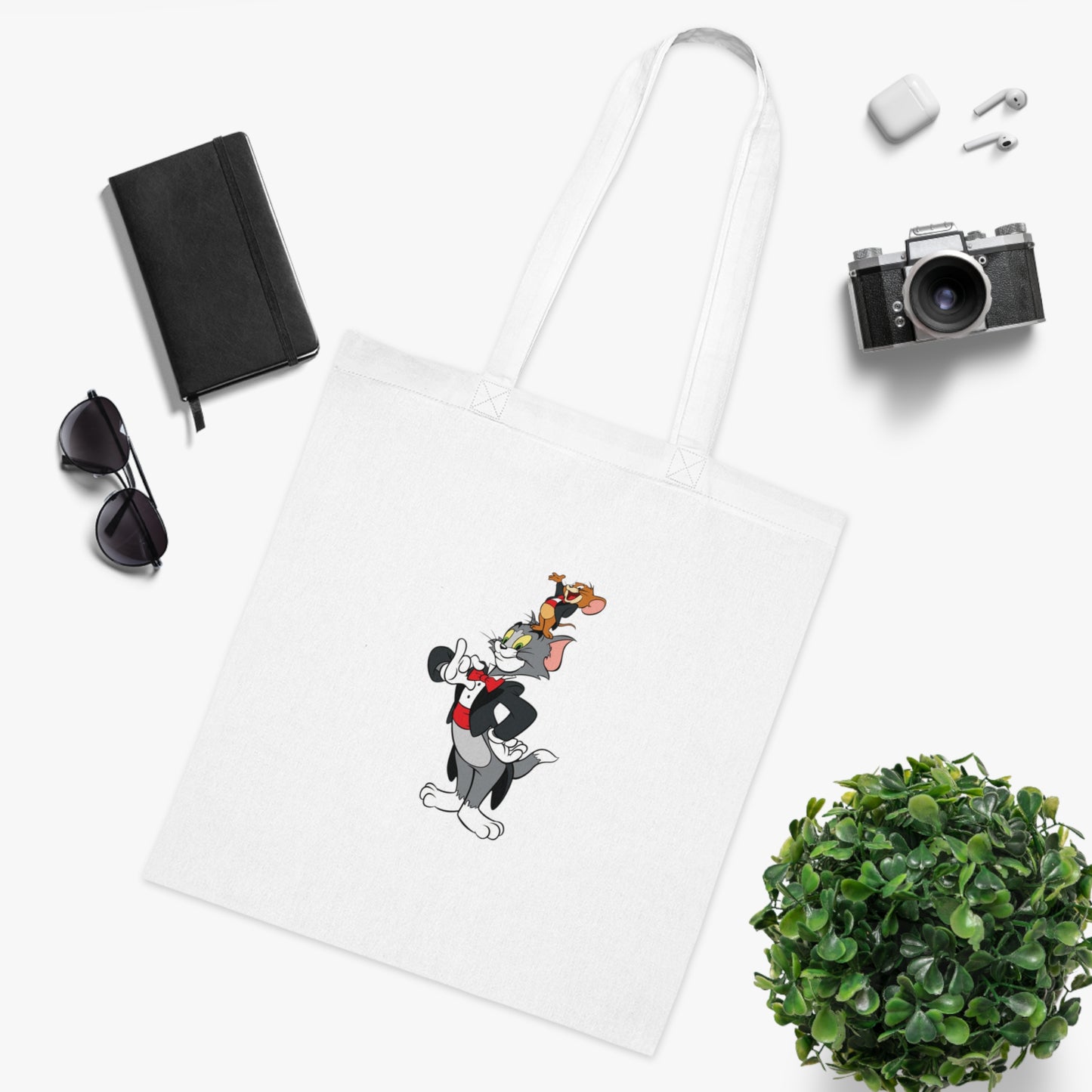 Tom and Jerry - Let's Party: Printed Canvas Tote Bag