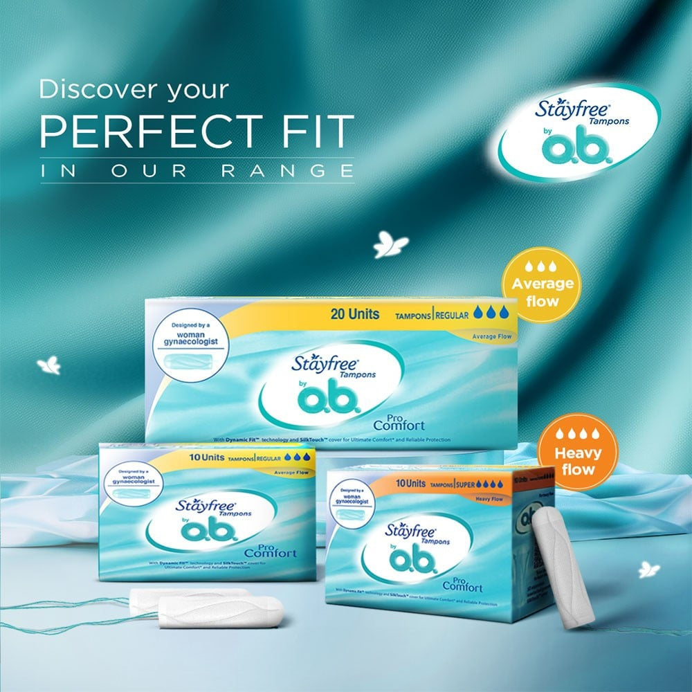 Stayfree OB-Super Pro Comfort Tampons : 10 pieces