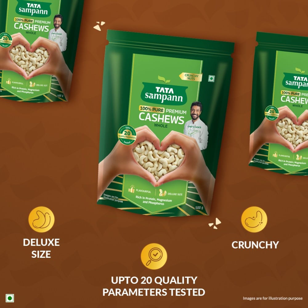 Tata Sampann Cashew (100% Pure Premium) : 500 g