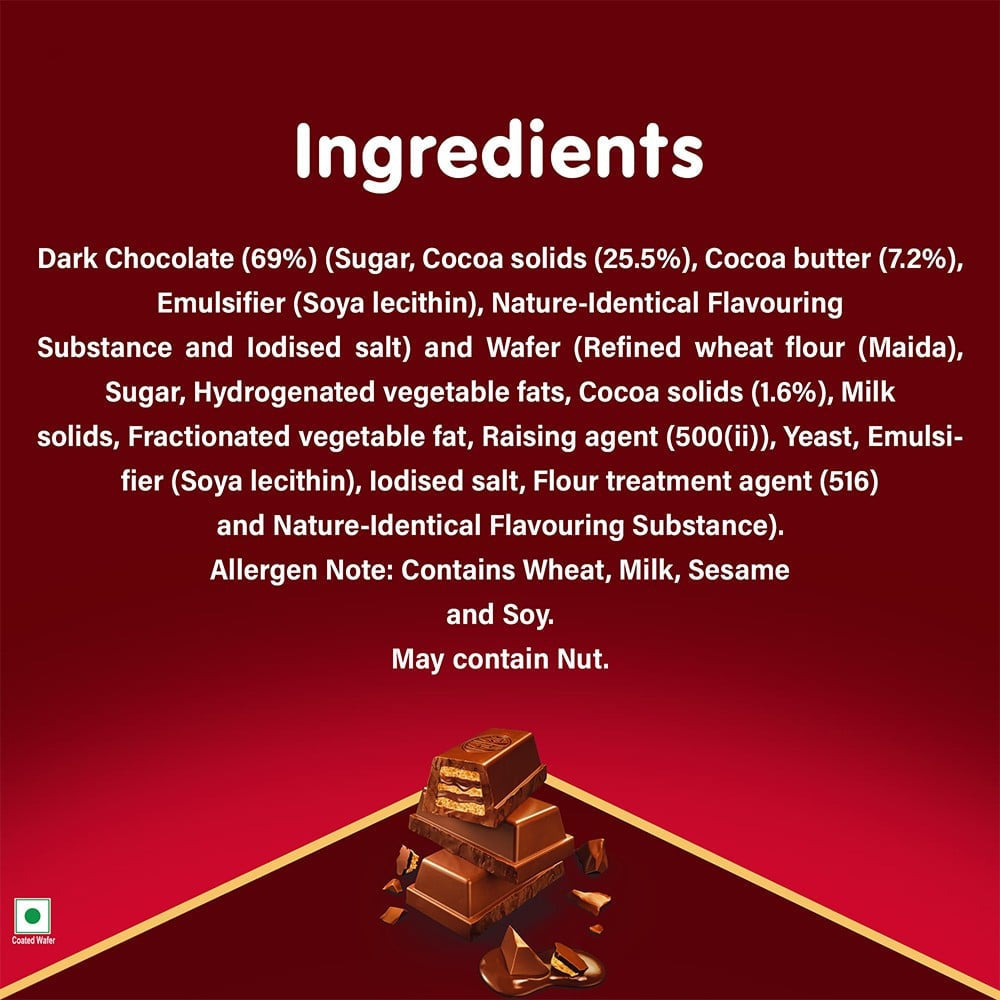 Nestle KitKat Dark Coated Wafer Chocolate : 50 g