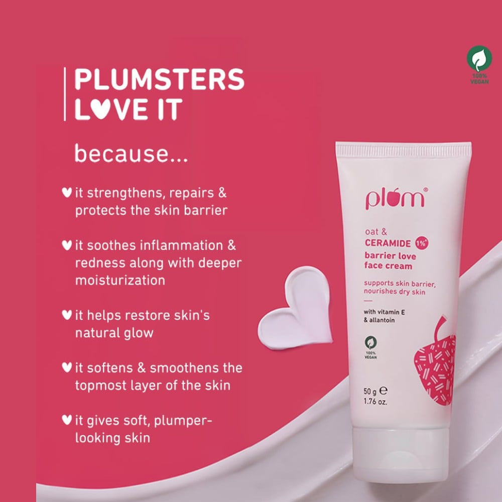 Plum Ceramide Barrier Love Moisturizing Face Cream (for Dry Skin) : 50 g