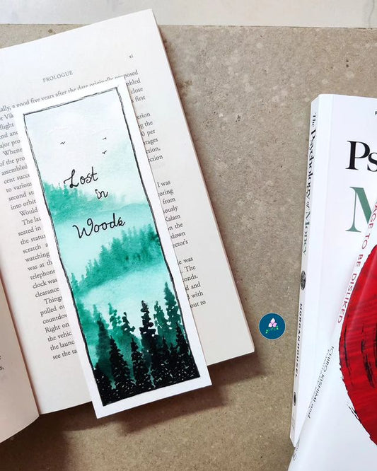 Handmade Bookmark | Misty Forest - Lost in Woods Theme