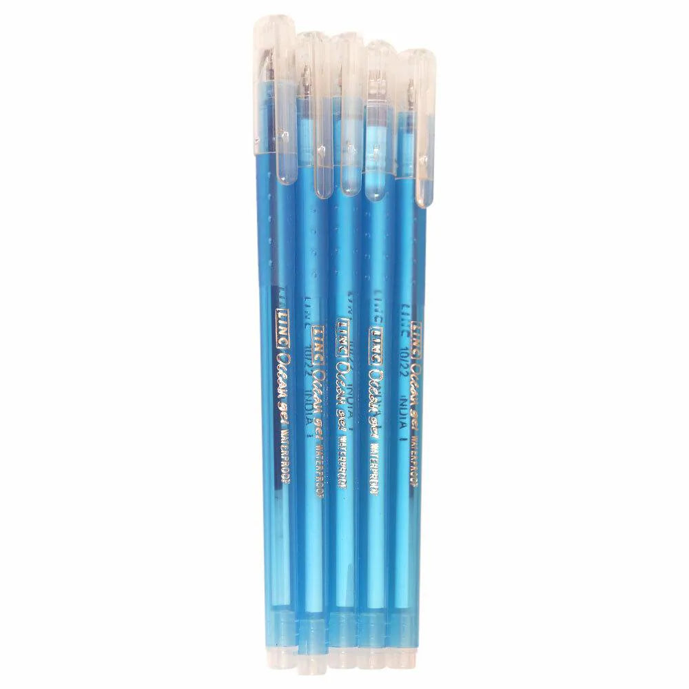 Linc Ocean Classic Gel Pen - Blue Ink, 5 pcs