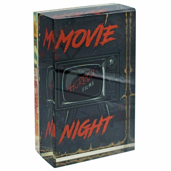 Acrylic Paper Weight - Retro Cinema "Movie Nights" Theme (3 x 2 inches)