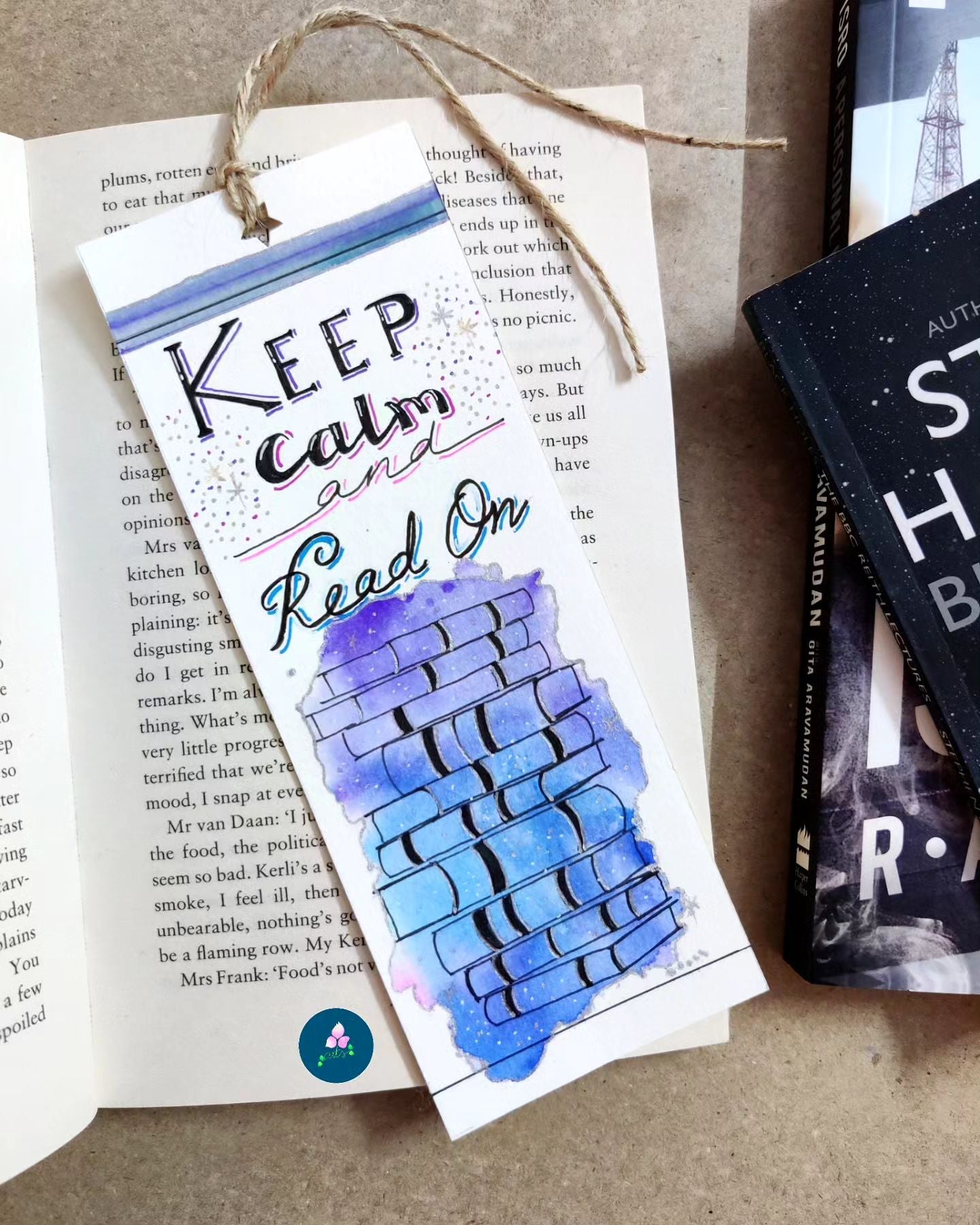 Handmade Bookmark | Keep Calm and Read On Theme