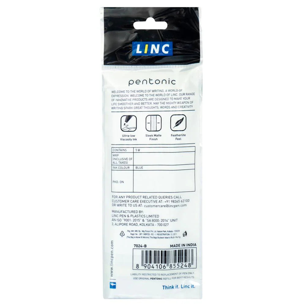 Linc Pentonic Blue Ball Pen (Pack of 5)