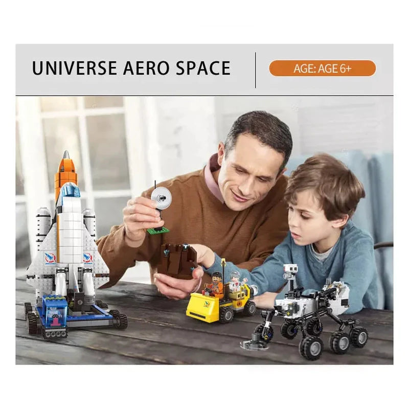 Aerospace Lunar Rover Toy Building Blocks Kit (96 Pcs)