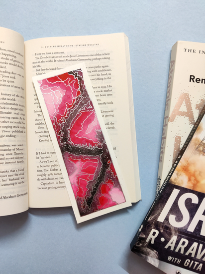 Handmade Bookmark | Starry Night - Abstract Theme