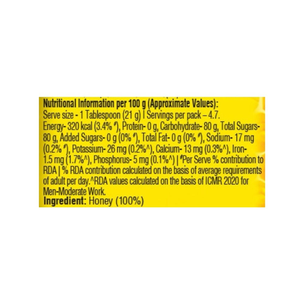 Dabur Honey - 100% Pure, World's No.1 Honey Brand (No Sugar Adulteration) : 100 g