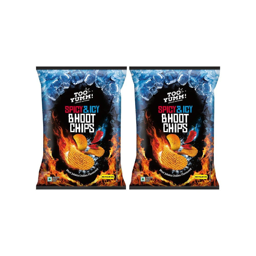 Too Yumm Spicy & Icy Bhoot Potato Chips - Pack of 2 : 2 x 82 g